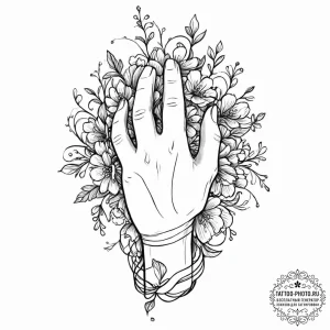 Tattoo sketch a vine wrapping around a human... - эскиз тату (№1753672552_0, 28.07.2025 03:15) — tattoo-photo.ru
