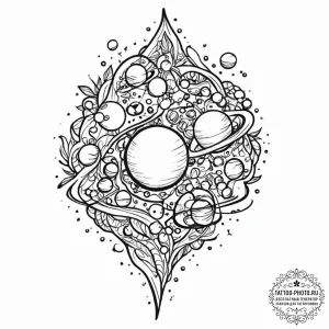 Tattoo sketch a tree whose fruits are tiny, g... - эскиз тату (№1753673557_0, 28.07.2025 03:32) — tattoo-photo.ru