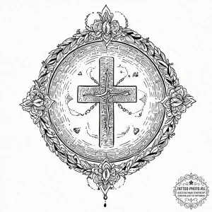 88. tattoo sketch: "treba" rune integrated in... - эскиз тату (№1753674522_0, 28.07.2025 03:48) — tattoo-photo.ru