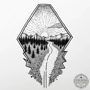 Tattoo sketch a minimalist depiction of a hor... - эскиз тату (№1753676676_0, 28.07.2025 04:24) — tattoo-photo.ru