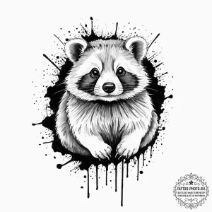 Tanuki, tattoo flash sheet design, watercolor... - эскиз тату (№1753679431_0, 28.07.2025 05:10) — tattoo-photo.ru