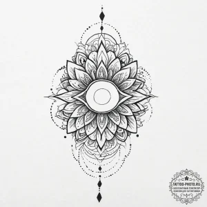 Tattoo sketch an abstract geometric pattern c... - эскиз тату (№1753681625_0, 28.07.2025 05:47) — tattoo-photo.ru