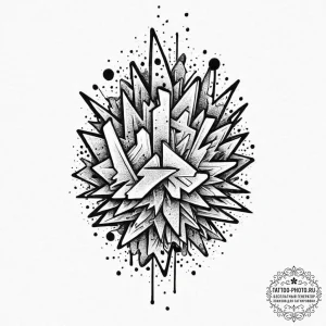 Tattoo design a texture of hardened concrete... - эскиз тату (№1753682808_0, 28.07.2025 06:06) — tattoo-photo.ru