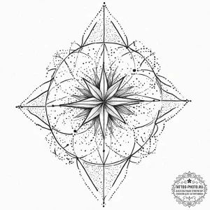 Tattoo design a star chart, but it's tattooed... - эскиз тату (№1753685417_0, 28.07.2025 06:50) — tattoo-photo.ru