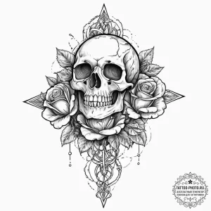 Tattoo sketch a flower bud, with its petals s... - эскиз тату (№1753689158_0, 28.07.2025 07:52) — tattoo-photo.ru