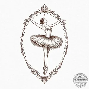 A music box with a dancing ballerina, concept... - эскиз тату (№1753693100_0, 28.07.2025 08:58) — tattoo-photo.ru