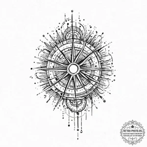 Perun, tattoo line art, muted color palette,... - эскиз тату (№1753697440_0, 28.07.2025 10:10) — tattoo-photo.ru