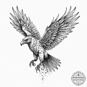 A neo-traditional tattoo of buckbeak the hipp... - эскиз тату (№1753700147_0, 28.07.2025 10:55) — tattoo-photo.ru