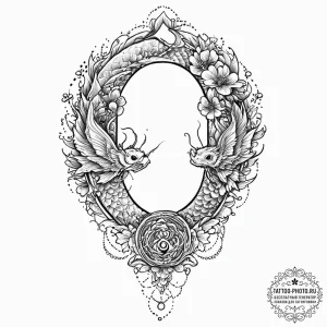 Tattoo design a butterfly with one wing as a... - эскиз тату (№1753702481_0, 28.07.2025 11:34) — tattoo-photo.ru