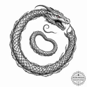 Jörmungandr (world serpent) - эскиз тату (№1753706780_0, 28.07.2025 12:46) — tattoo-photo.ru