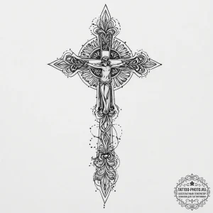Dullahan, tattoo sketch design, detailed cros... - эскиз тату (№1753707551_0, 28.07.2025 12:59) — tattoo-photo.ru