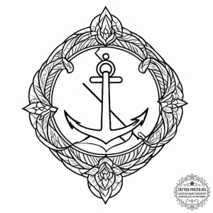 Tattoo sketch a symbol representing a signifi... - эскиз тату (№1753707747_0, 28.07.2025 13:02) — tattoo-photo.ru