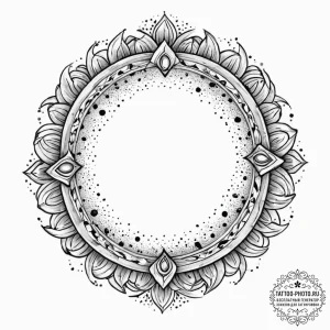 Tattoo design a stylized portal to another di... - эскиз тату (№1753708554_0, 28.07.2025 13:15) — tattoo-photo.ru