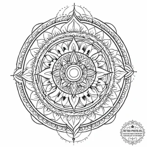 Time machine, tattoo drawing outline, geometr... - эскиз тату (№1753709148_0, 28.07.2025 13:25) — tattoo-photo.ru