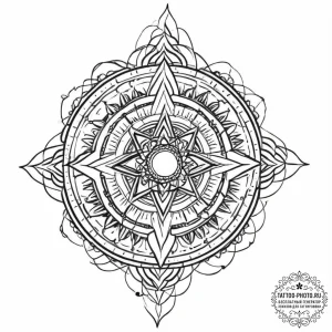 Tattoo design a cyberpunk street scene with a... - эскиз тату (№1753713471_0, 28.07.2025 14:37) — tattoo-photo.ru