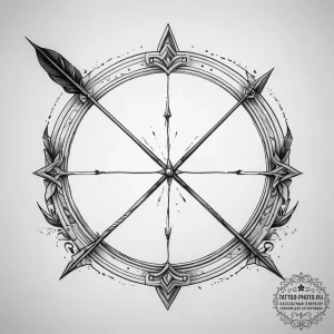 Tattoo sketch a sagittarius archer's arrow tu... - эскиз тату (№1753714635_0, 28.07.2025 14:57) — tattoo-photo.ru