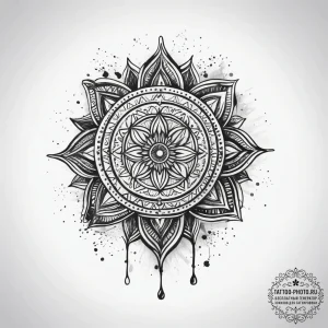 The colorful chaos of the holi festival in in... - эскиз тату (№1753718154_0, 28.07.2025 15:55) — tattoo-photo.ru