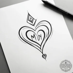 Tattoo sketch a simple "mom" or "dad" with a... - эскиз тату (№1753739366_0, 28.07.2025 21:49) — tattoo-photo.ru