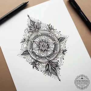 Mantras, ink illustration for tattoo, on a cl... - эскиз тату (№1753744846_0, 28.07.2025 23:20) — tattoo-photo.ru
