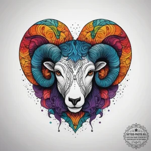 Tattoo sketch an aries ram's head looking lik... - эскиз тату (№1753746607_0, 28.07.2025 23:50) — tattoo-photo.ru