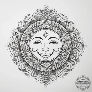 Smile, tattoo drawing outline, dotwork shadin... - эскиз тату (№1753746994_0, 28.07.2025 23:56) — tattoo-photo.ru