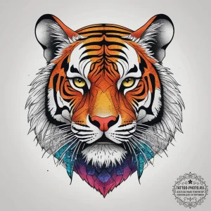 Tattoo design a traditional japanese tiger in... - эскиз тату (№1753748160_0, 29.07.2025 00:16) — tattoo-photo.ru