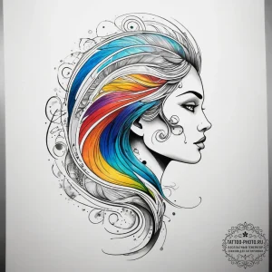 Tattoo design a cosmic swirl that subtly form... - эскиз тату (№1753750675_0, 29.07.2025 00:57) — tattoo-photo.ru