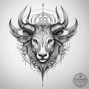 Tattoo sketch a zodiac glyph melting or disto... - эскиз тату (№1753751256_0, 29.07.2025 01:07) — tattoo-photo.ru