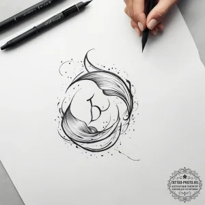 Tattoo design "i believe" text for pisces, wi... - эскиз тату (№1753753201_0, 29.07.2025 01:40) — tattoo-photo.ru