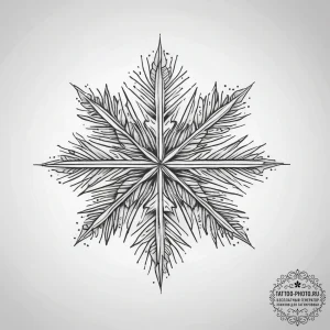 Tattoo design a single, delicate snowflake me... - эскиз тату (№1753753588_0, 29.07.2025 01:46) — tattoo-photo.ru