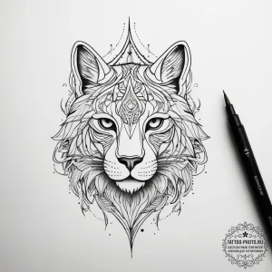 A person getting a traditional tattoo., tatto... - эскиз тату (№1753754367_0, 29.07.2025 01:59) — tattoo-photo.ru
