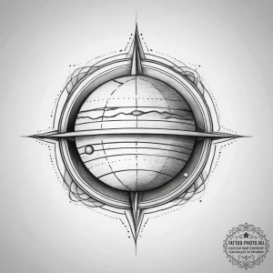 The astrological symbol for a planet (e.g., j... - эскиз тату (№1753760808_0, 29.07.2025 03:46) — tattoo-photo.ru