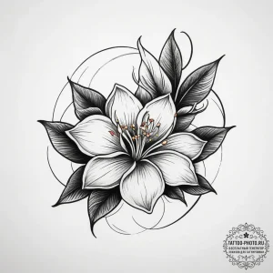 Jasmine, tattoo line art, old school traditio... - эскиз тату (№1753763931_0, 29.07.2025 04:38) — tattoo-photo.ru