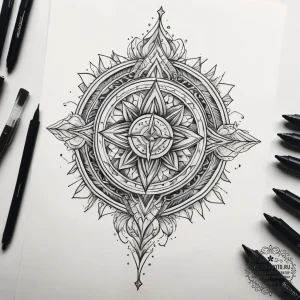 Tattoo sketch a stylized "uploading" symbol w... - эскиз тату (№1753764717_0, 29.07.2025 04:51) — tattoo-photo.ru