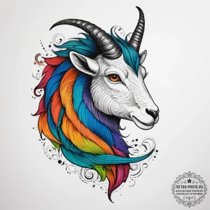 Tattoo design a capricorn goat-fish where sca... - эскиз тату (№1753771747_0, 29.07.2025 06:49) — tattoo-photo.ru