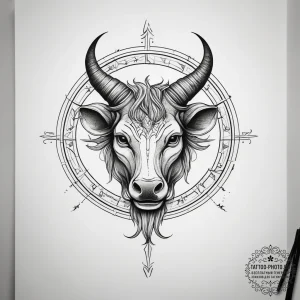 Tattoo sketch a zodiac symbol as a key to an... - эскиз тату (№1753777553_0, 29.07.2025 08:25) — tattoo-photo.ru