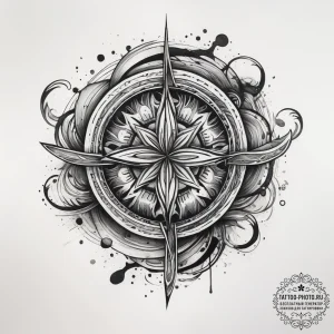 Tattoo sketch an abstract "game flow" represe... - эскиз тату (№1753778328_0, 29.07.2025 08:38) — tattoo-photo.ru