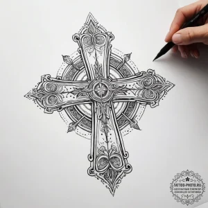 The quiet interior of a monastery., ink illus... - эскиз тату (№1753779301_0, 29.07.2025 08:55) — tattoo-photo.ru