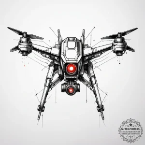 Tattoo design a robotic companion or drone ho... - эскиз тату (№1753780087_0, 29.07.2025 09:08) — tattoo-photo.ru