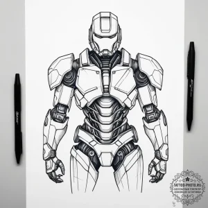 Mech suit - эскиз тату (№1753801915_0, 29.07.2025 15:11) — tattoo-photo.ru