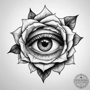 Tattoo sketch a powerful, unblinking eye, sym... - эскиз тату (№1753802113_0, 29.07.2025 15:15) — tattoo-photo.ru