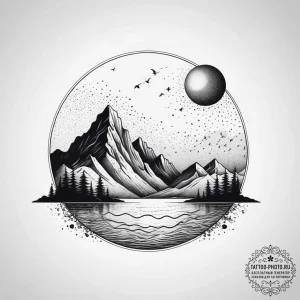 Tattoo design a strong gust of wind shaping a... - эскиз тату (№1753806488_0, 29.07.2025 16:28) — tattoo-photo.ru