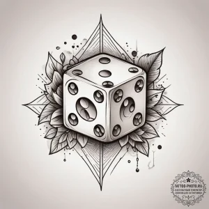 Dice, tattoo flash sheet design, clean lines,... - эскиз тату (№1753814014_0, 29.07.2025 18:33) — tattoo-photo.ru
