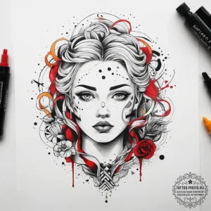 A person making fresh pasta from scratch., ta... - эскиз тату (№1753814208_0, 29.07.2025 18:36) — tattoo-photo.ru