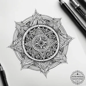 Tattoo sketch a subtle initial with a small,... - эскиз тату (№1753817523_0, 29.07.2025 19:32) — tattoo-photo.ru