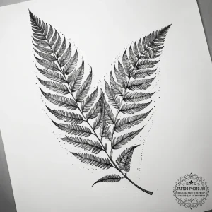 Ellie's fern tattoo from the last of us, arti... - эскиз тату (№1753820803_0, 29.07.2025 20:26) — tattoo-photo.ru