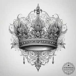 Tattoo sketch a minimalist crown, symbolizing... - эскиз тату (№1753821383_0, 29.07.2025 20:36) — tattoo-photo.ru