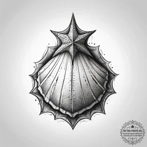 Tattoo sketch a highly detailed small seashel... - эскиз тату (№1753821576_0, 29.07.2025 20:39) — tattoo-photo.ru