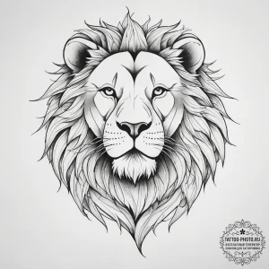 Tattoo design a powerful lion or bear protect... - эскиз тату (№1753821772_0, 29.07.2025 20:42) — tattoo-photo.ru