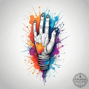 Tattoo design abstract lines forming a powerf... - эскиз тату (№1753822352_0, 29.07.2025 20:52) — tattoo-photo.ru